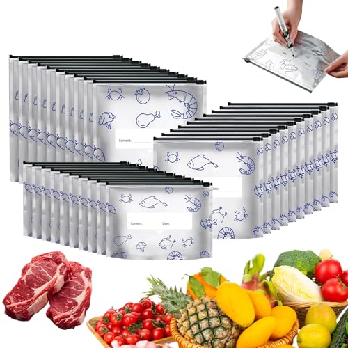 30-Pack Aluminum Foil Storage Bags with Leakproof Zipper Seal