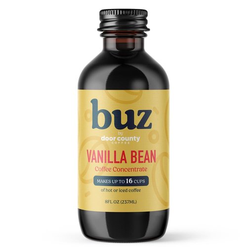 Buz Vanilla Bean Coffee Concentrate - Rich Flavor in 8oz Bottle for Instant Enjoyment