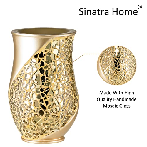 Champagne Sinatra Bathroom Tumbler - 6"W x 3"L (Pack of 1)