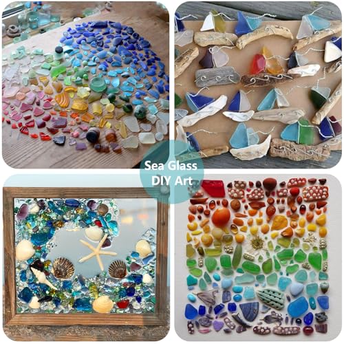 Colorful Frosted Sea Glass Blocks - 1LB Mixed Tumbled Decorative Stones