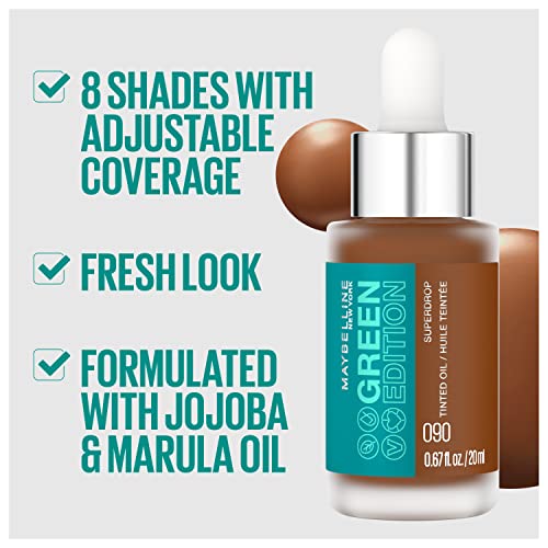 Maybelline Green Edition Superdrop Tinted Oil Foundation Shade 100
