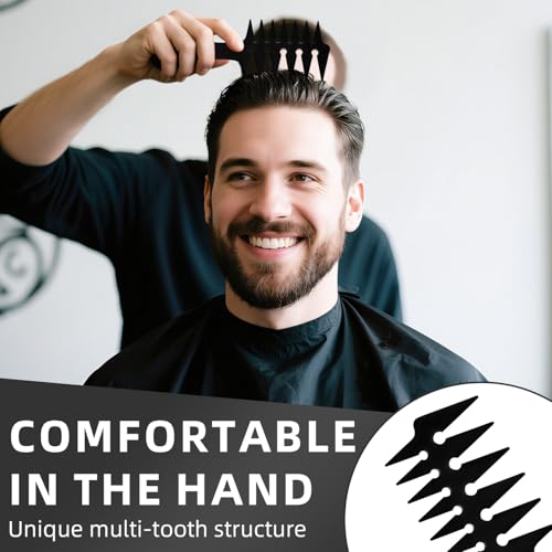 OLLBIT Retro Double Sided Hair Comb for Men - Wide & Fine Teeth ABS