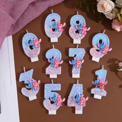 Cute Number 6 Birthday Candle - Cartoon Character Cake Topper