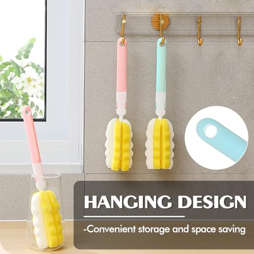Detachable Bottle Brush Cleaner Set - 4 PCS with Replacement Heads