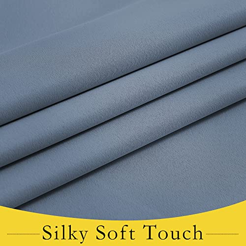 NICETOWN Stone Blue RV Blackout Window Curtain, 26x18 Inch