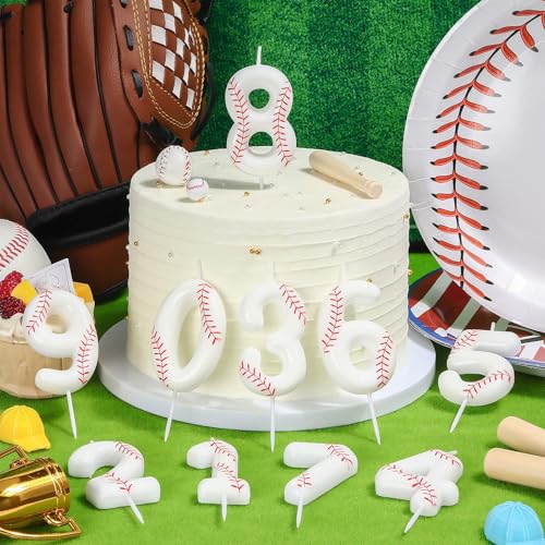 LASILE Number 1 Baseball Birthday Candle for First Party - Rookie of The Year Cake Topper