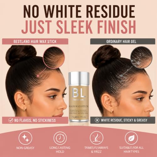 BestLand Hair Wax Stick for Slick Back Hair, Flyaways & Edge Control