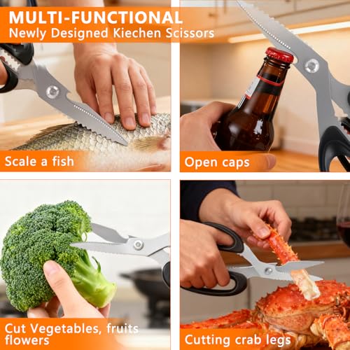 Heavy Duty Kitchen Shears Set - Stainless Steel Kitchen Scissors