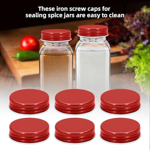 10-Pack Iron Jar Lids for 4oz & 6oz Spice Jars - Airtight Sealing