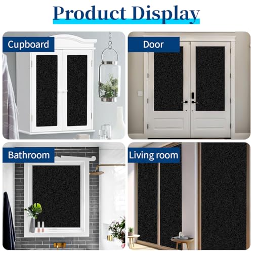 Bloss Blackout Window Film - 100% Sun Blocking Privacy Tint, 17.7" x 78.7"