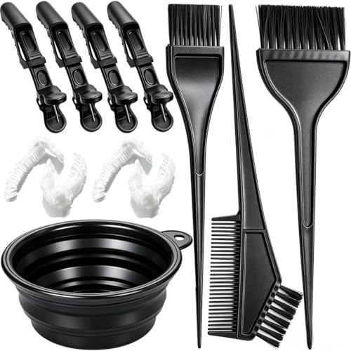 Borogo 12-Piece Professional Hair Coloring Dye Kit with Bowl, Brushes and Clips