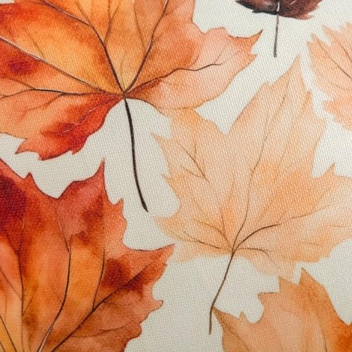HOMFREEST 18x18 Fall Maple Leaf Throw Pillow Covers - Set of 2