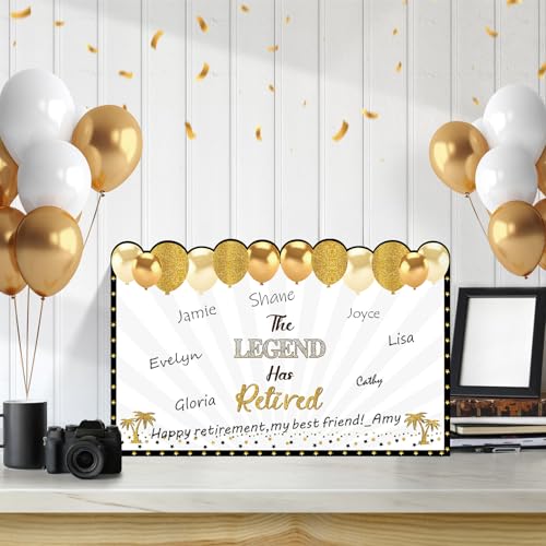 Jumbo Retirement Card for Coworkers, Large Signature Guestbook - 22x14.7"