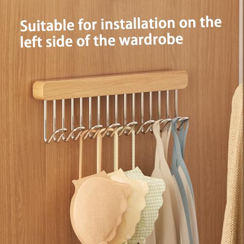 12-Inch Pull-Out Wardrobe Pole with Left Hook - 1 Pack