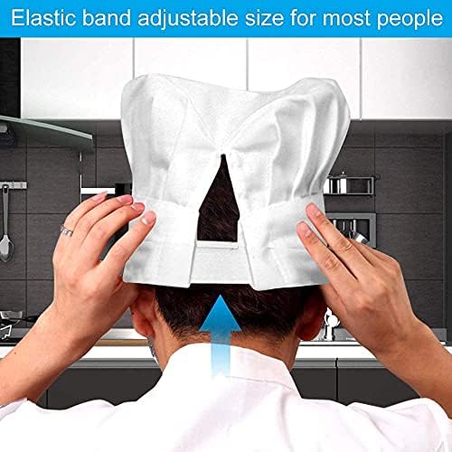 Adult Adjustable Chef Hat - Premium Elastic Kitchen Cap