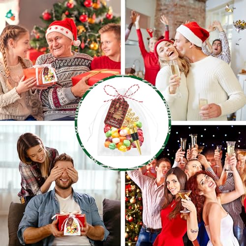 12Pcs Christmas Wine Bottle Stopper Set with Santa Deer Tree Xmas Party Favors
