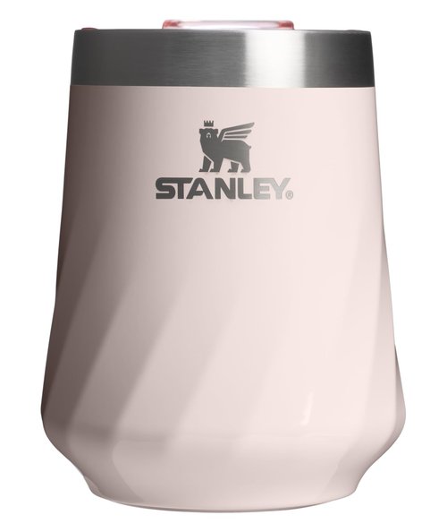 STANLEY The Reserve Textured Wine Tumbler | 11oz | Splash-Proof Lid | Cold Drinks & Cocktail Cup | Insulated Stainless Steel Wine Glass | Rose Quartz Gloss