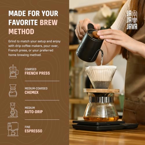 Ja Ja JAVA Organic Espresso Beans - Light Roast Whole Bean Coffee, 12 oz