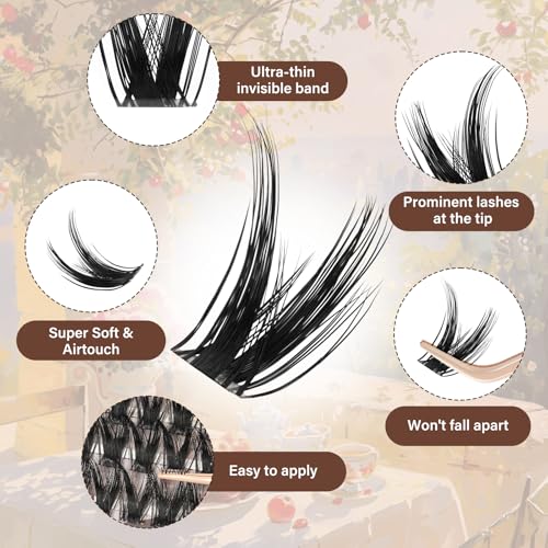 JMS&JMS DIY Lash Extension Kit 144 Pcs Wispy C Curl Manga Individual Lashes