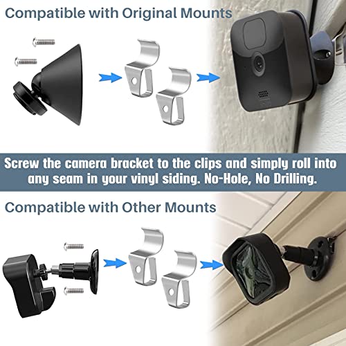 Antimbee Vinyl Siding Clips - 20-Pack No-Drill Outdoor Camera Mounts