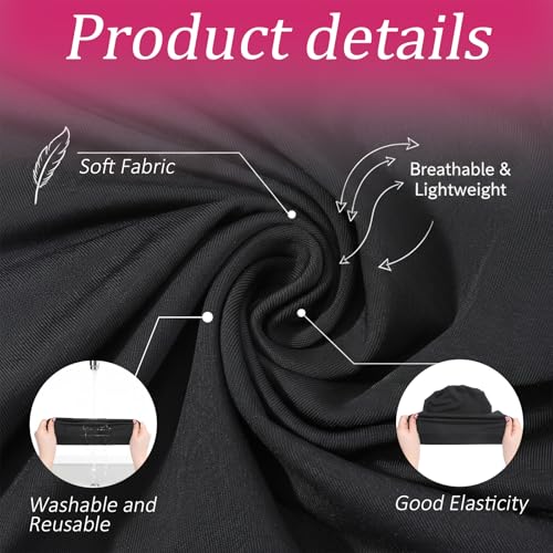 Gtziqa 2 Pcs Large Dreadlock Bonnet Cap for Long Hair and Locs, Black