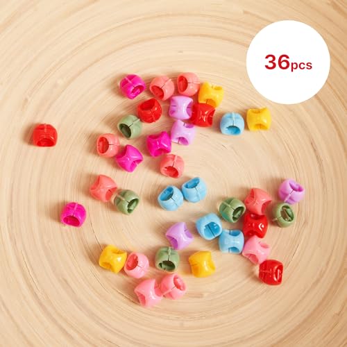 RED by Kiss Mini Hair Claw Clips 36-Piece Colorful Plastic Hair Barrettes
