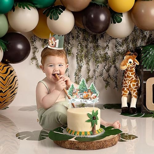 Woodland Animal Baby Shower Cake Topper - Fox, Deer & Owl Decor