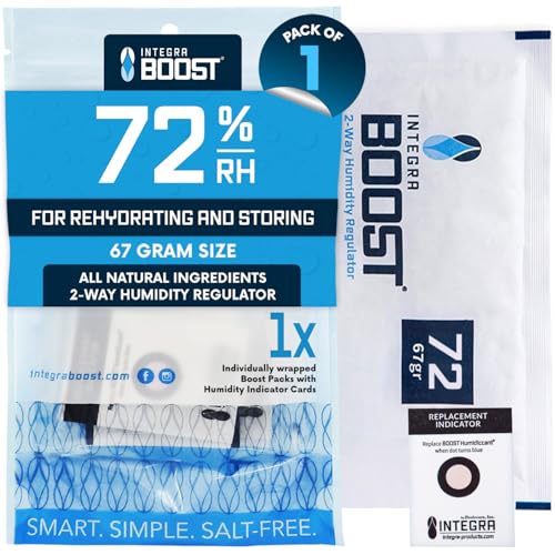 Integra Boost 72% RH Humidity Control Pack - 67g for 1 lb Storage (Pack of 1)