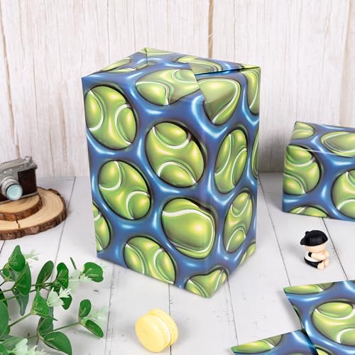 Tennis Wrapping Paper 3D Effect Design Gift Wrap Sheets - 20x28 Inch 6 Pack