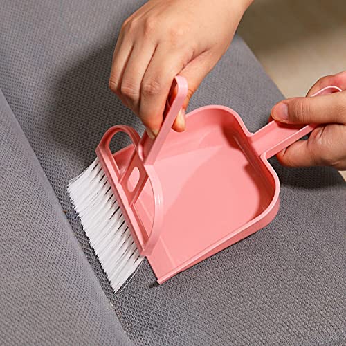 Lamoutor Mini Hand Broom and Dustpan Set, 3 Pack Small Cleaning Tool