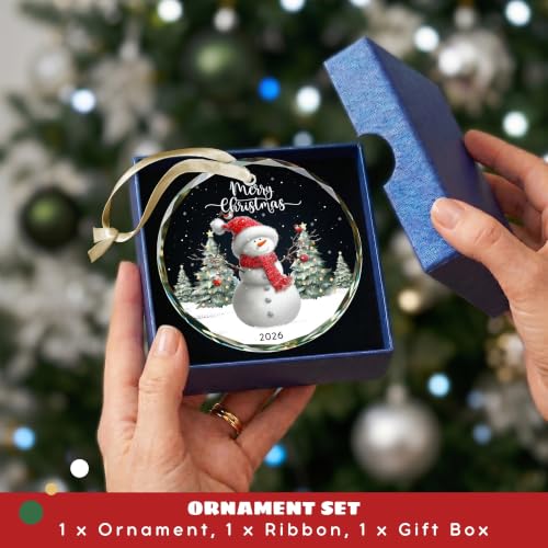 Snowman Christmas Ornament 2026 - Snowman Ornament for Tree, Holiday Decor