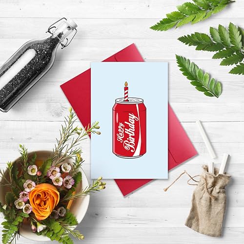 Funny Coke Birthday Card - Soda Bottle Greeting for Soda Lovers