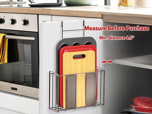 Simple Houseware Over Cabinet Door Organizer, Mesh Bronze