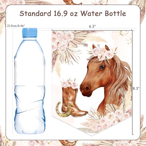 Boho Horse Happy Birthday Banner - Pink Western Cowgirl Party Supplies