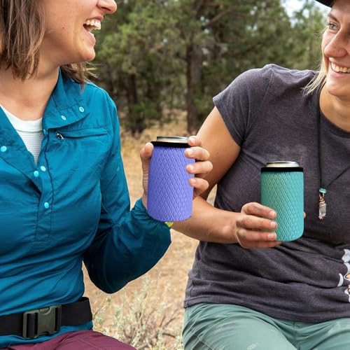 Klyrith 6 Pack 12 oz Insulated Can Cooler Sleeves - Reusable Neoprene Drink Holders