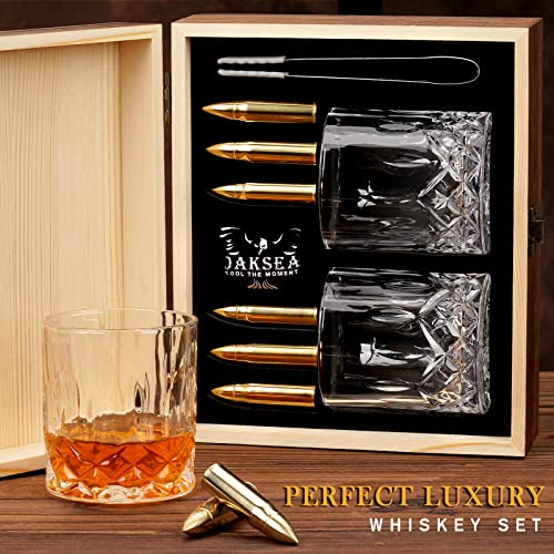 Whiskey Bullets / Whiskey Bullets Reusable Stainless Steel & Glass Set – Gift for Men Dad Husband