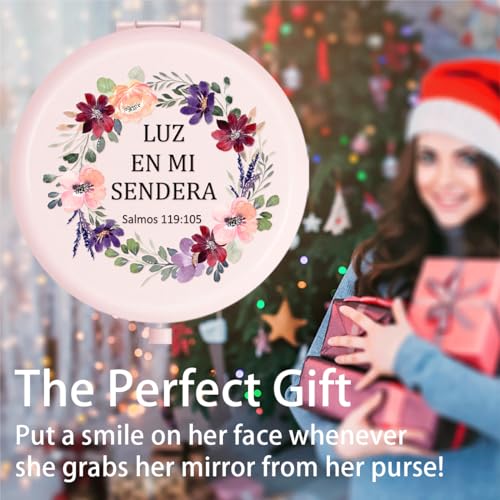 Christian Bible Verse Compact Makeup Mirror - Inspirational Gift for Women