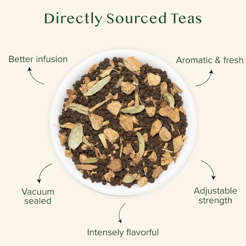 VAHDAM Ginger Masala Chai Tea - 3.53oz (Pack of 2) Loose Leaf
