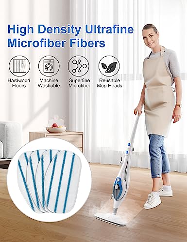 4 Pack PurSteam ThermaPro Steam Mop Pads - Washable Microfiber Replacement