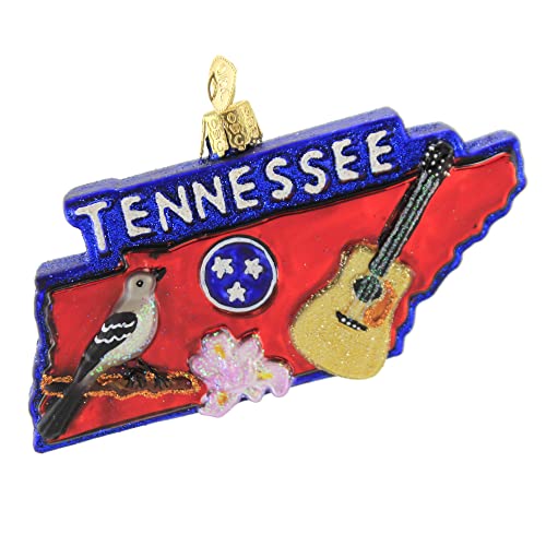 Tennessee Glass Blown Christmas Ornament - Handcrafted Holiday Decoration, State Collection