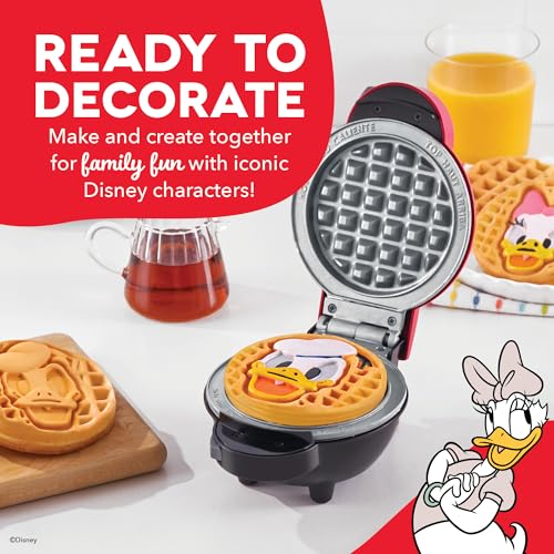 DASH Mini Waffle Plate Set - Donald & Daisy, 4-Inch Nonstick, 2-Pack