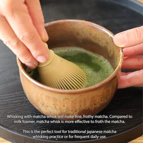 Durable Matcha Whisk - Food-Grade PP Resin Matcha Mixer Tool - Yellow