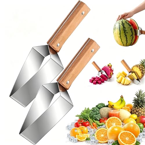 Stainless Steel Triangle Watermelon Cutter - 2 Pack Slicer Set