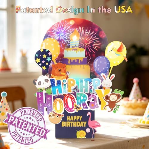 3D Pop Up Kids Birthday Card with Music & Lights