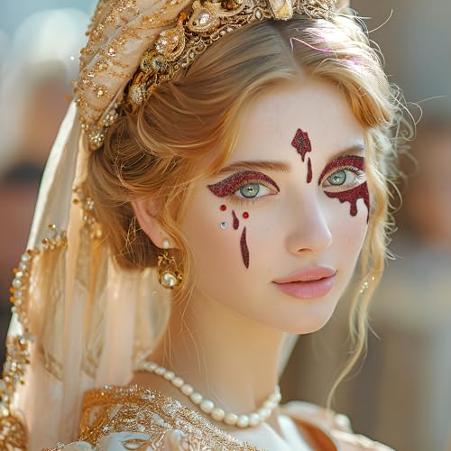 Penta Angel Self-Adhesive Face Jewels Costume Gems for Halloween Party