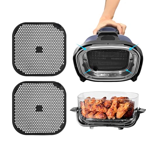 2-Pack Silicone Splatter Screen for Ninja Air Fryer - Upgraded Vents