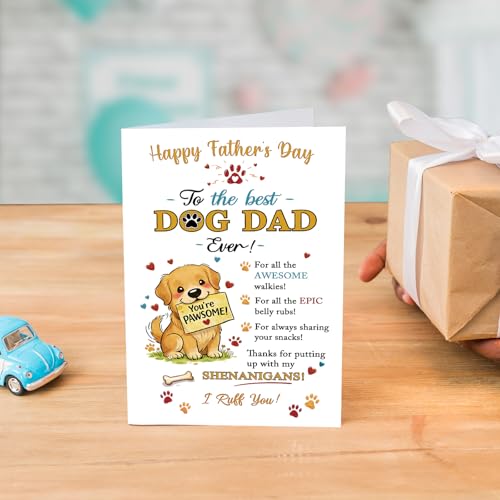 Funny Father's Day Card for Dog Dad - 'I Ruff You' Design