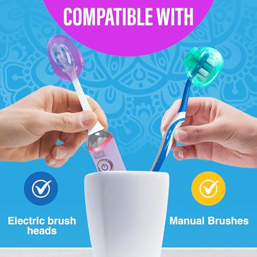 GuruNanda Brush Pods Toothbrush Cover for Manual and Electric Toothbrushes 4 Pack