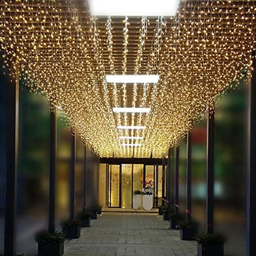Outdoor Icicle String Lights 13FT Warm White 96 LEDs 8 Modes Festive Decor
