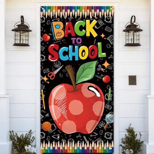 Back to School Door Cover - 1st Day of School Decoration